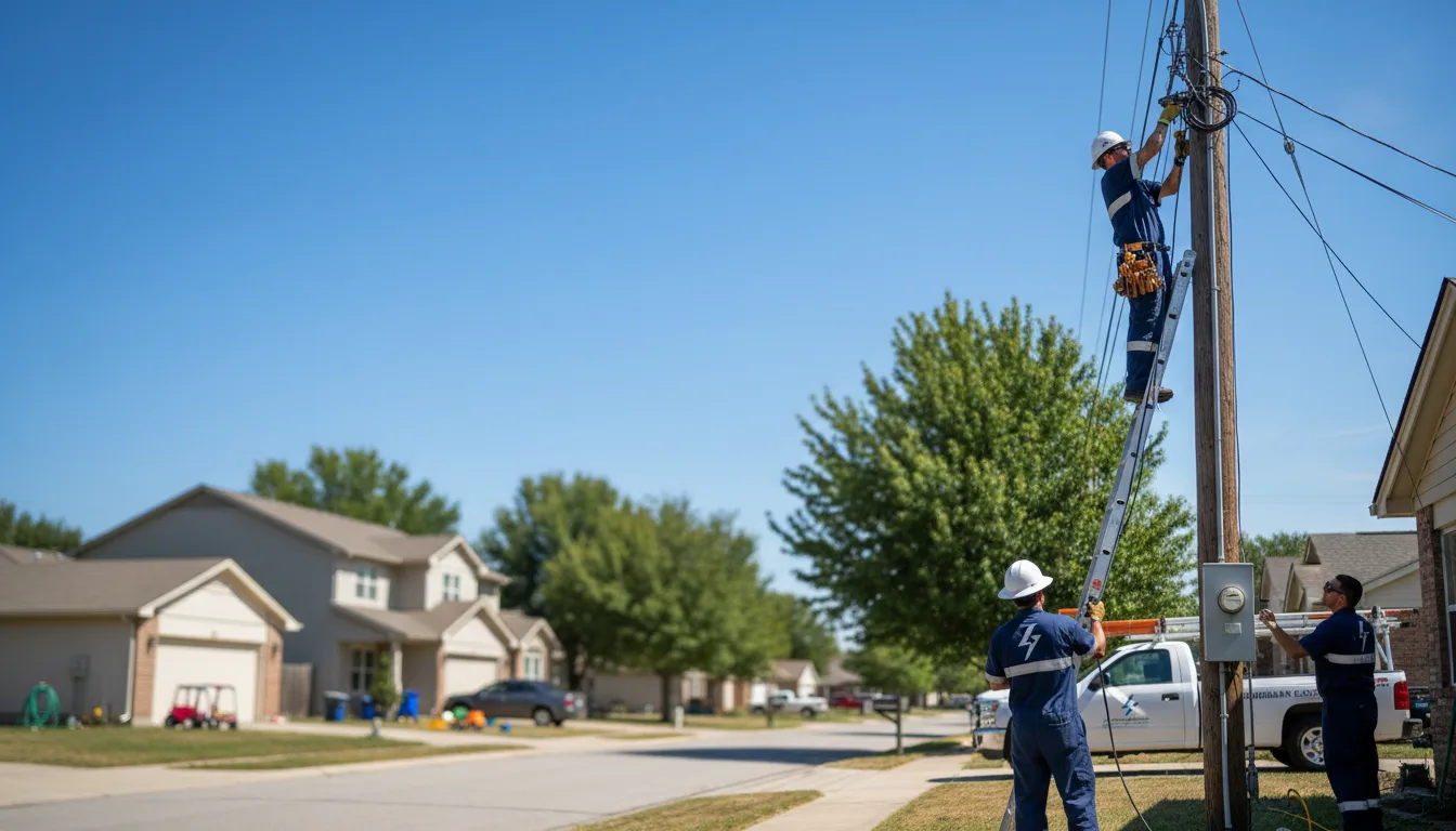 Residential electrician providing installation services in Bucyrus, KS